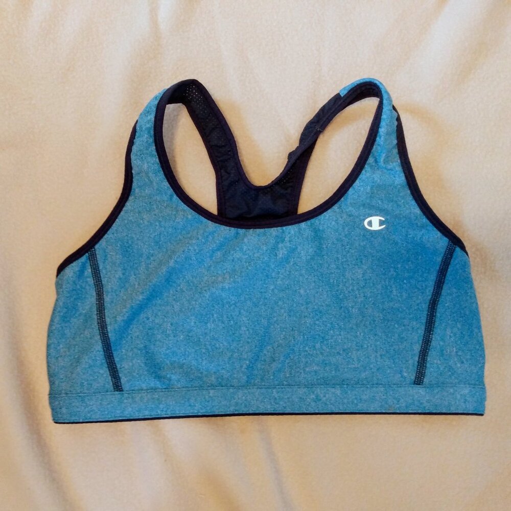 Reversible Blue & Navy Blue Size XL Women's Sports Bra